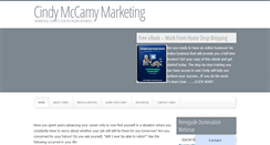 Desktop Screenshot of cindymccamymarketing.com