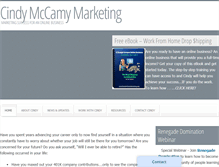 Tablet Screenshot of cindymccamymarketing.com